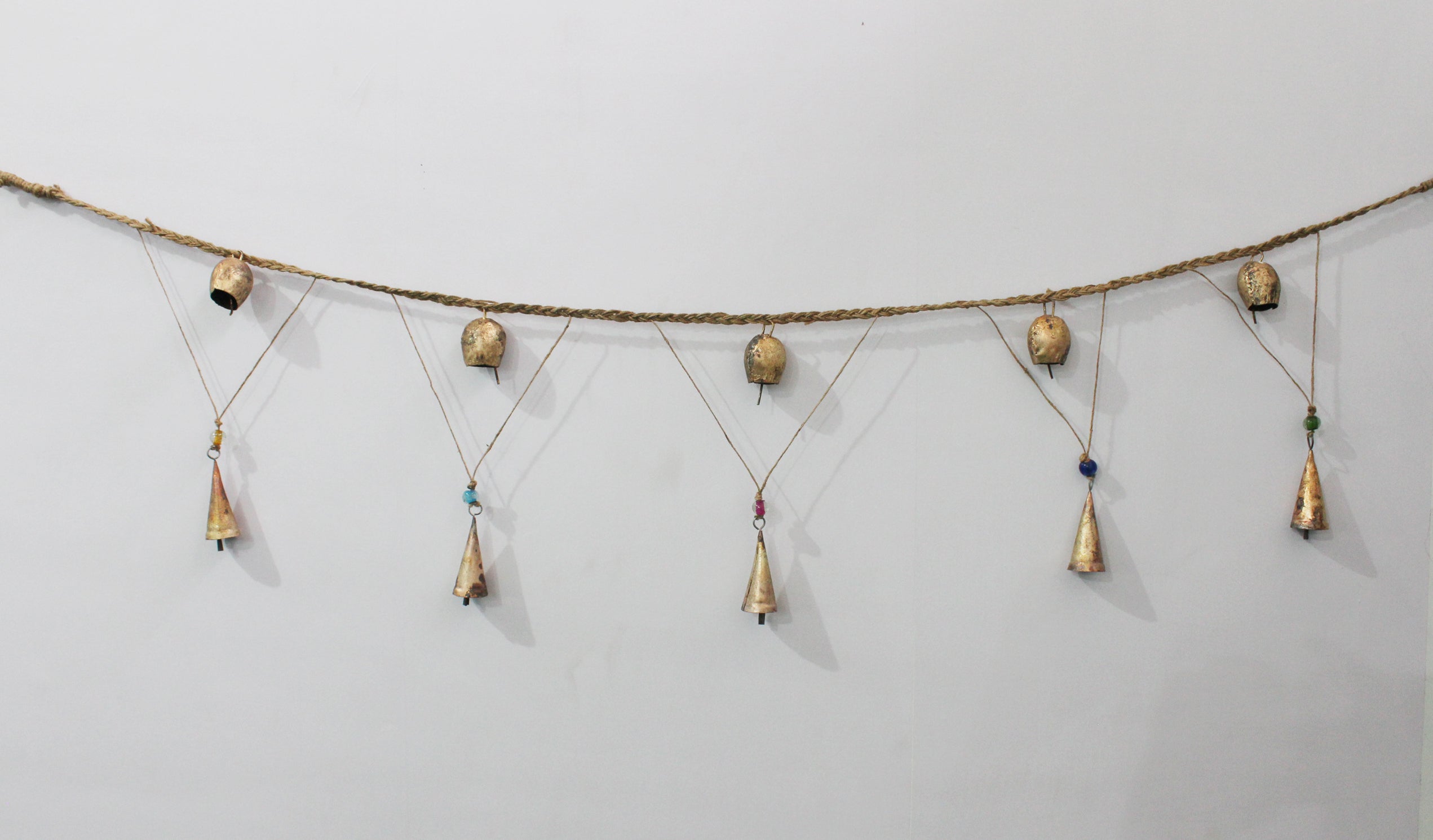 Handmade Jute Garland with Bells - 150 cm Indian Toran
