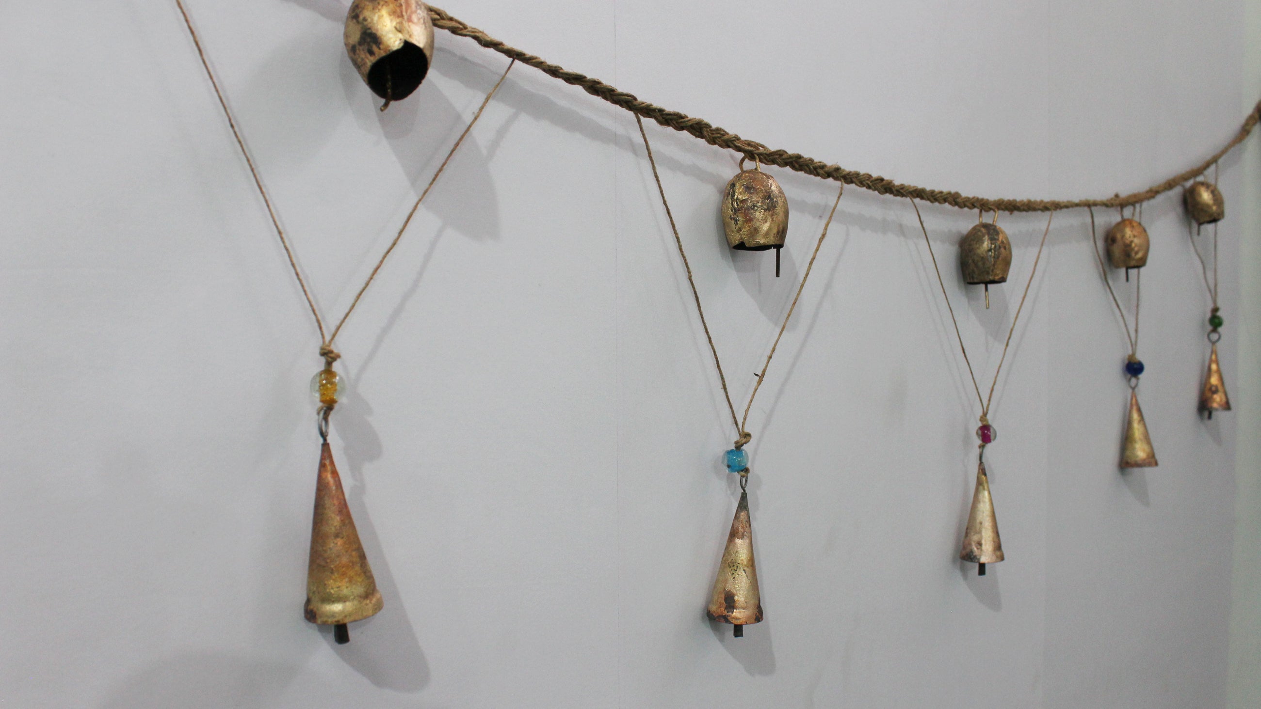 Handmade Jute Garland with Bells - 150 cm Indian Toran