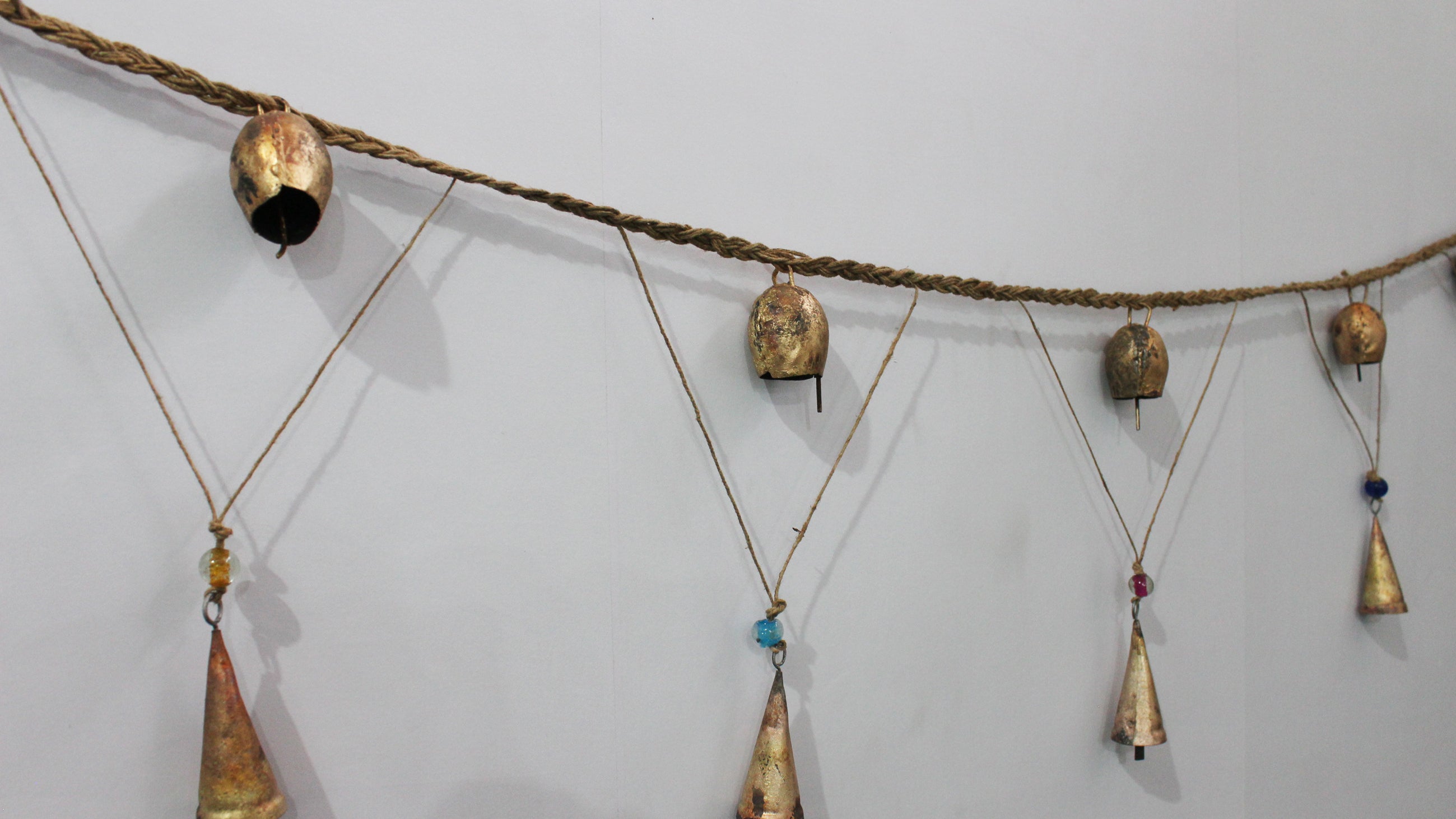 Handmade Jute Garland with Bells - 150 cm Indian Toran