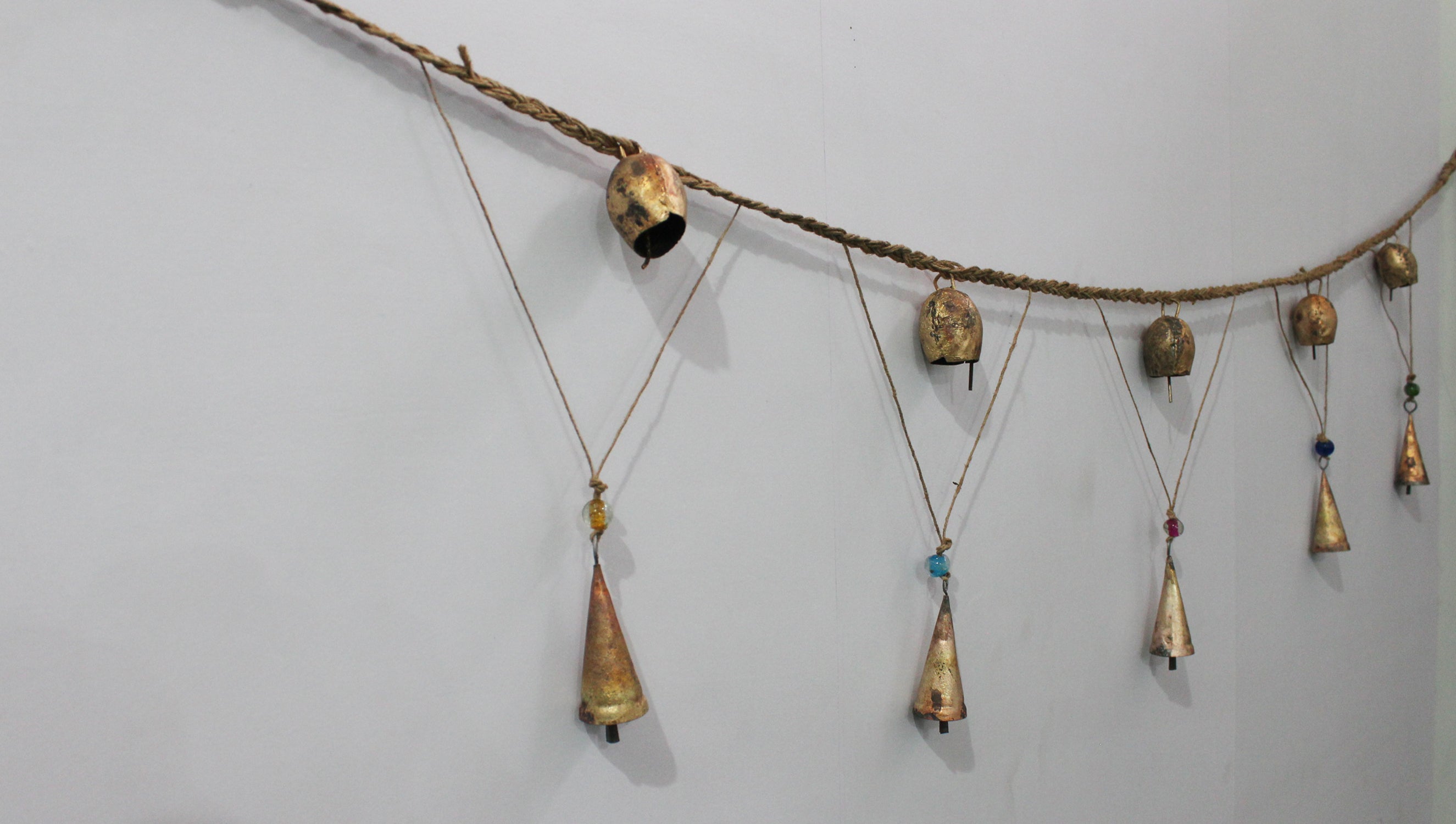 Handmade Jute Garland with Bells - 150 cm Indian Toran