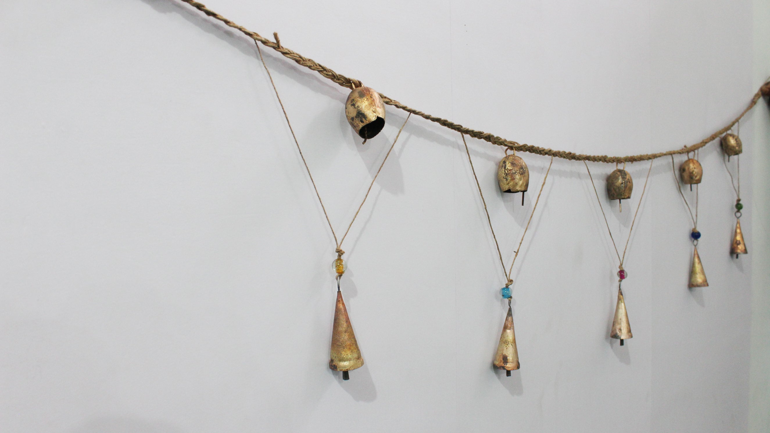 Handmade Jute Garland with Bells - 150 cm Indian Toran