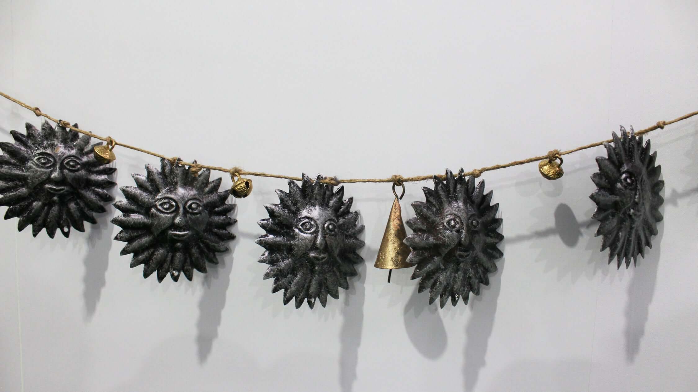 Bohemian Star Moon Jute Garland for Rustic Decor Wreaths & Garlands