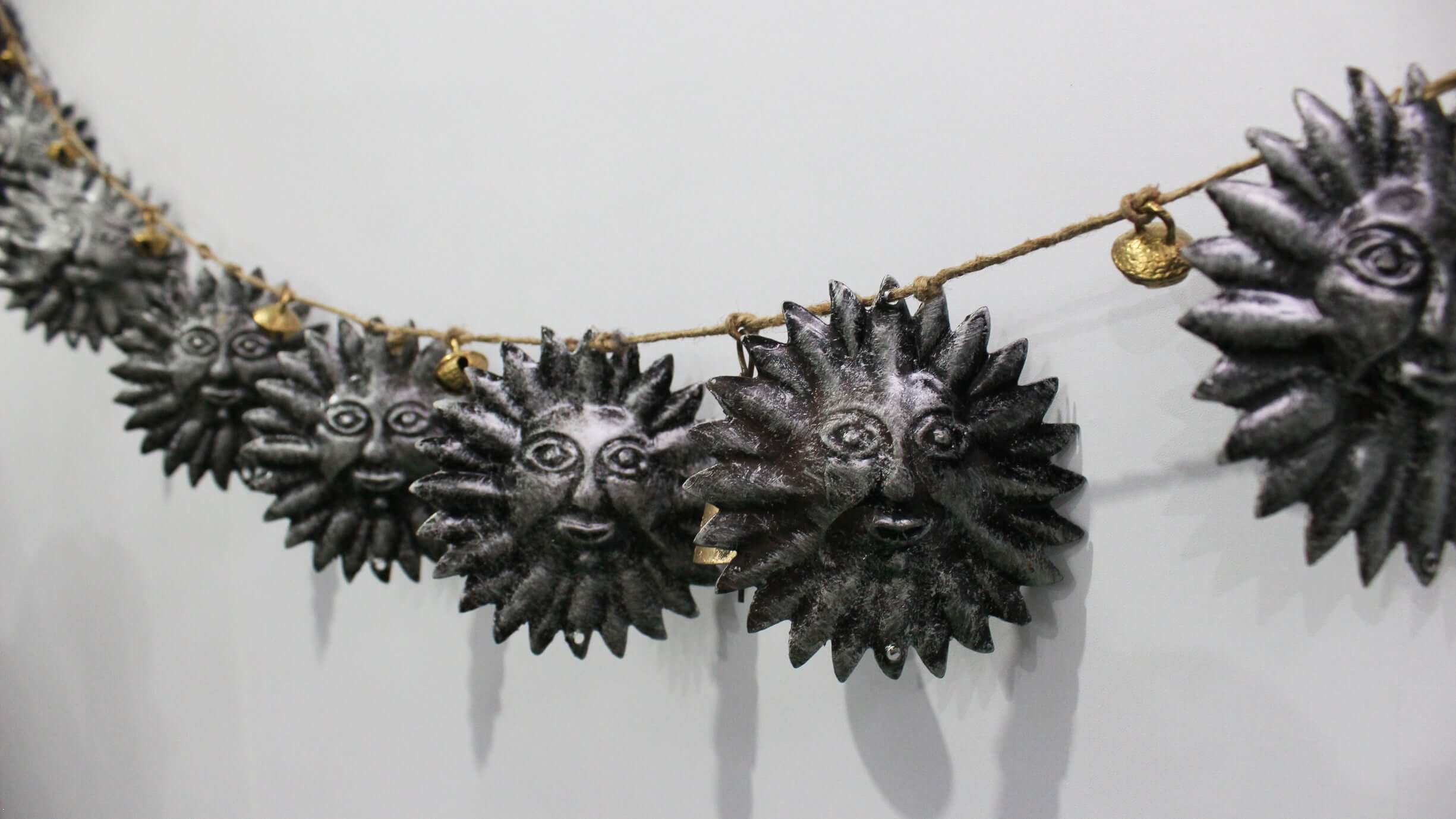 Bohemian Star Moon Jute Garland for Rustic Decor Wreaths & Garlands