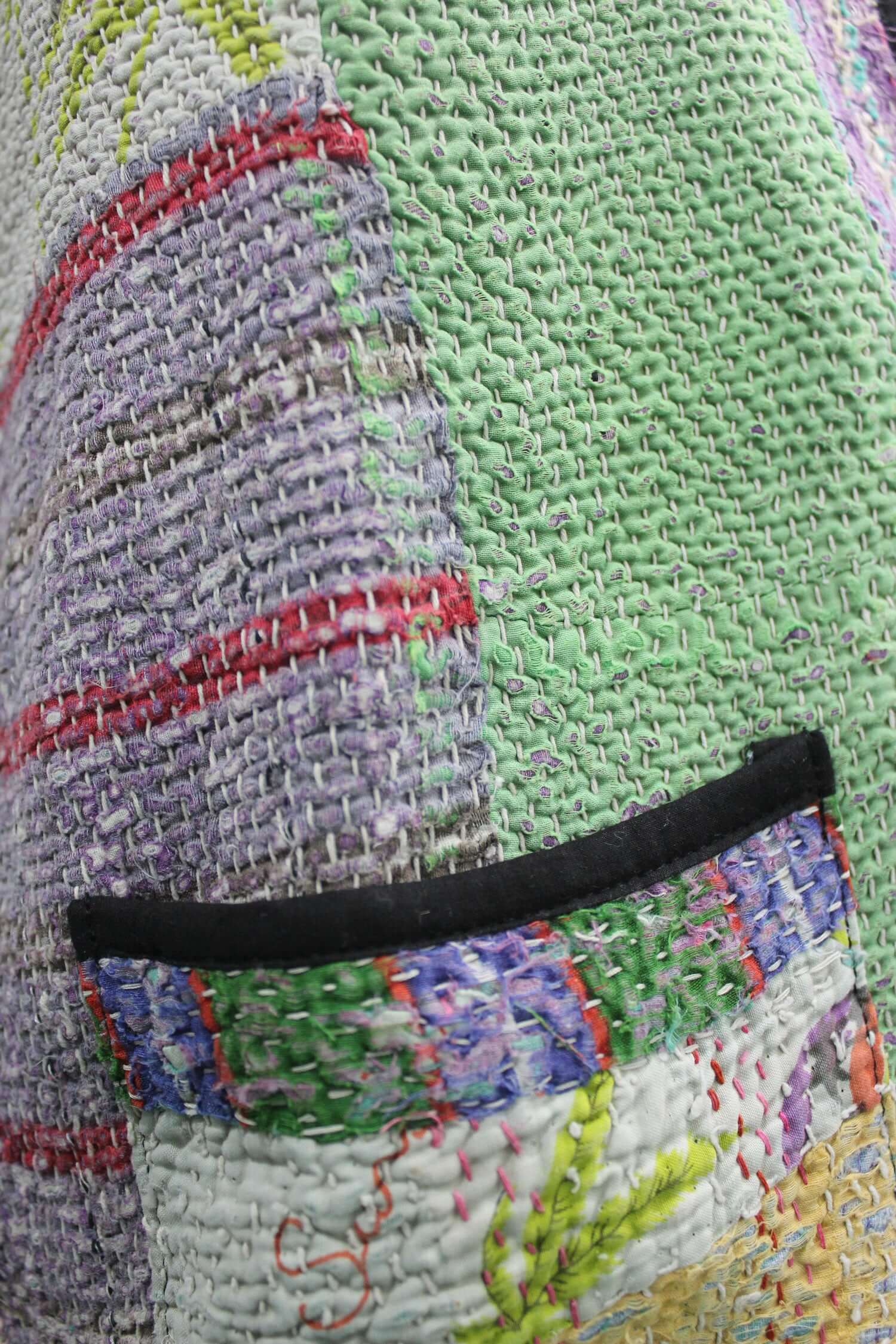 Vintage Cotton Kantha Jacket Coat - Bohemian Style