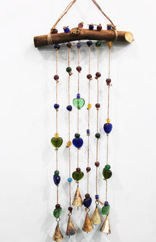 Handmade Boho Garden Hanging Chime Sun catcher Multi colour Beaded Windchime