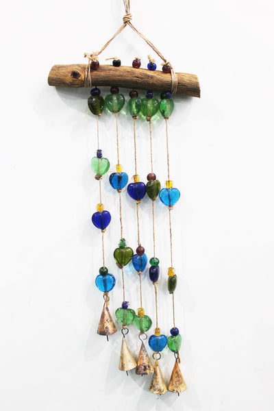 Handmade Boho Garden Hanging Chime Sun catcher Multi colour Beaded Windchime