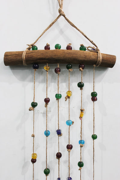 Handmade Boho Garden Hanging Chime Sun catcher Multi colour Beaded Windchime