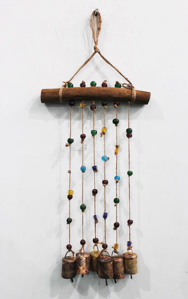 Handmade Boho Garden Hanging Chime Sun catcher Multi colour Beaded Windchime