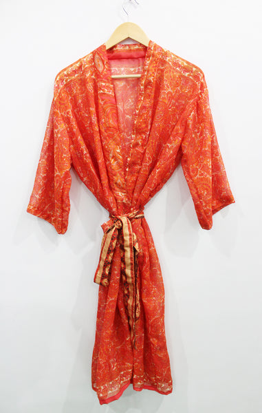 Floral dress Kaftan jacket beach cover-up dress