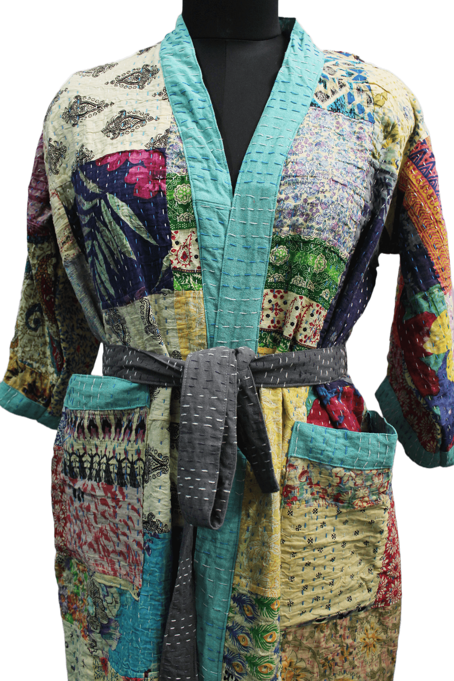 Vintage Fashion Wear Hippie Hippy Bohemian  Unisex Robe Coat Kimono Jacket 