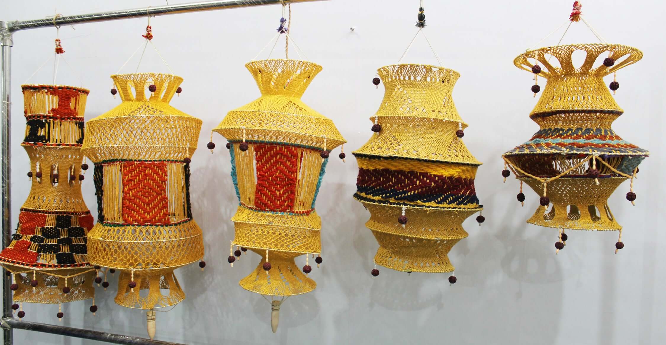 Collapsible Lamps , Tent Hangings Garden Chandeliers Cotton