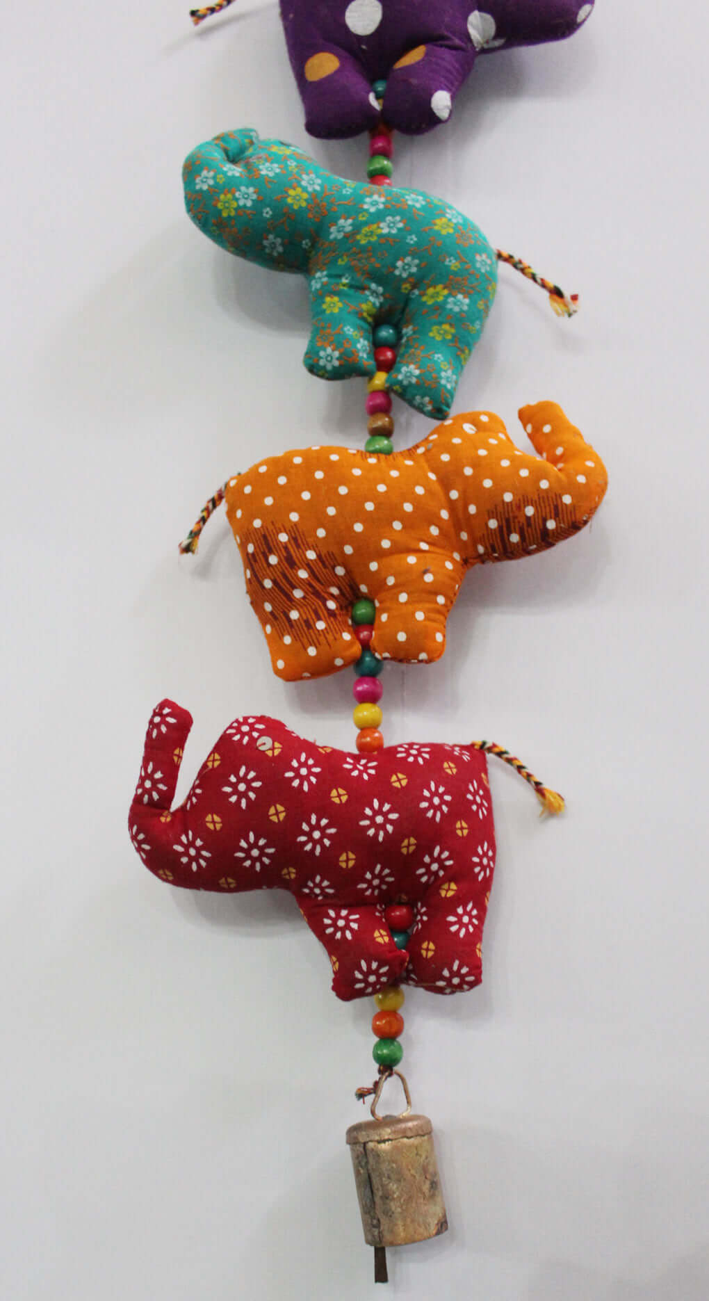 5 Fabric Cotton Elephant Door Hanging Mobile Decoration