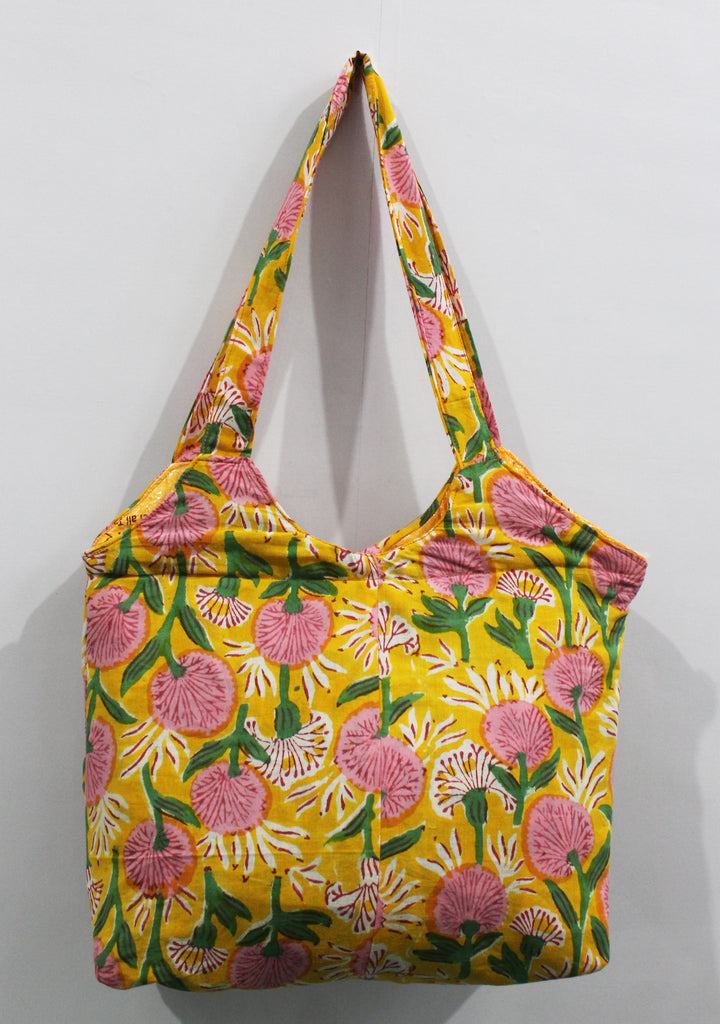 Bohemian Fashion Hand Block Print Handbags , Hippie Shopping Bags