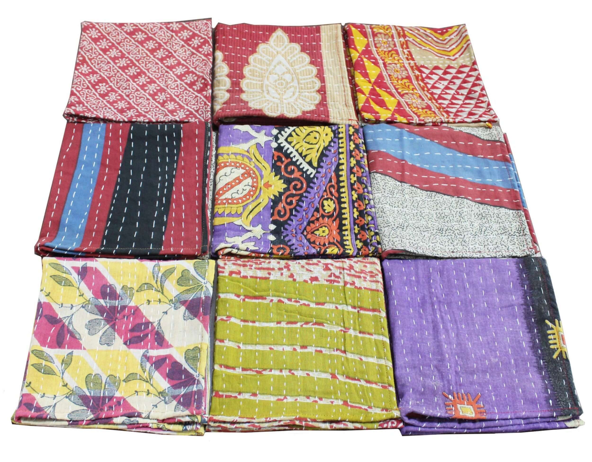 Discover sustainable 100% cotton wholesale napkins, reversible and hand-made from recycled saris. Perfect for every occasion!