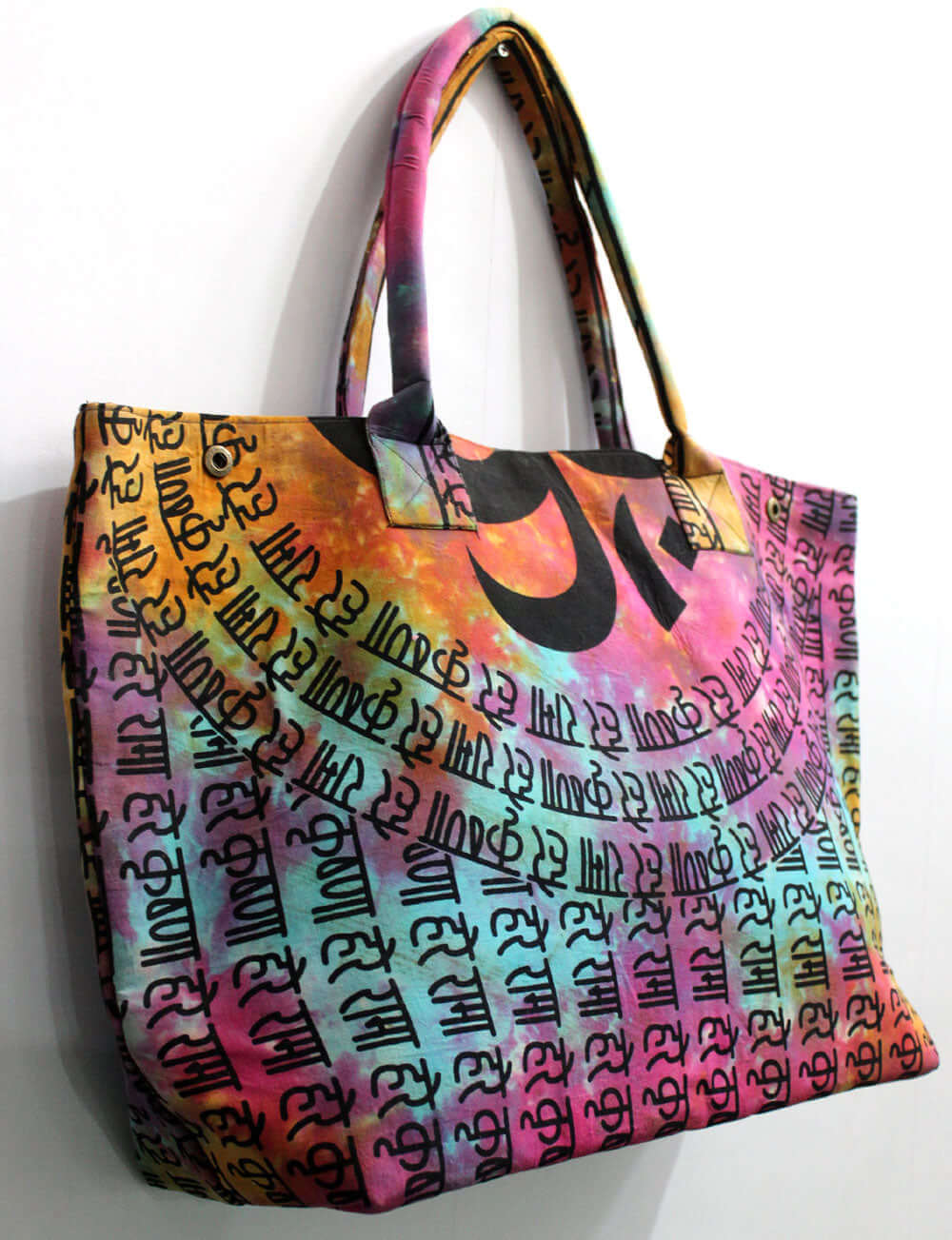 Multicolor OM Aum Handmade Tote Bag - Eco-Friendly Style