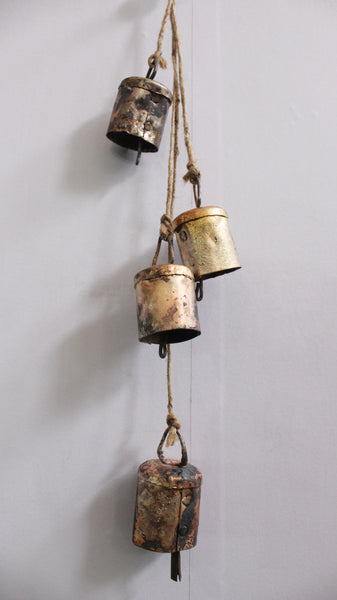 Wind chime bells vintage bells rustic décor Indian Bells  