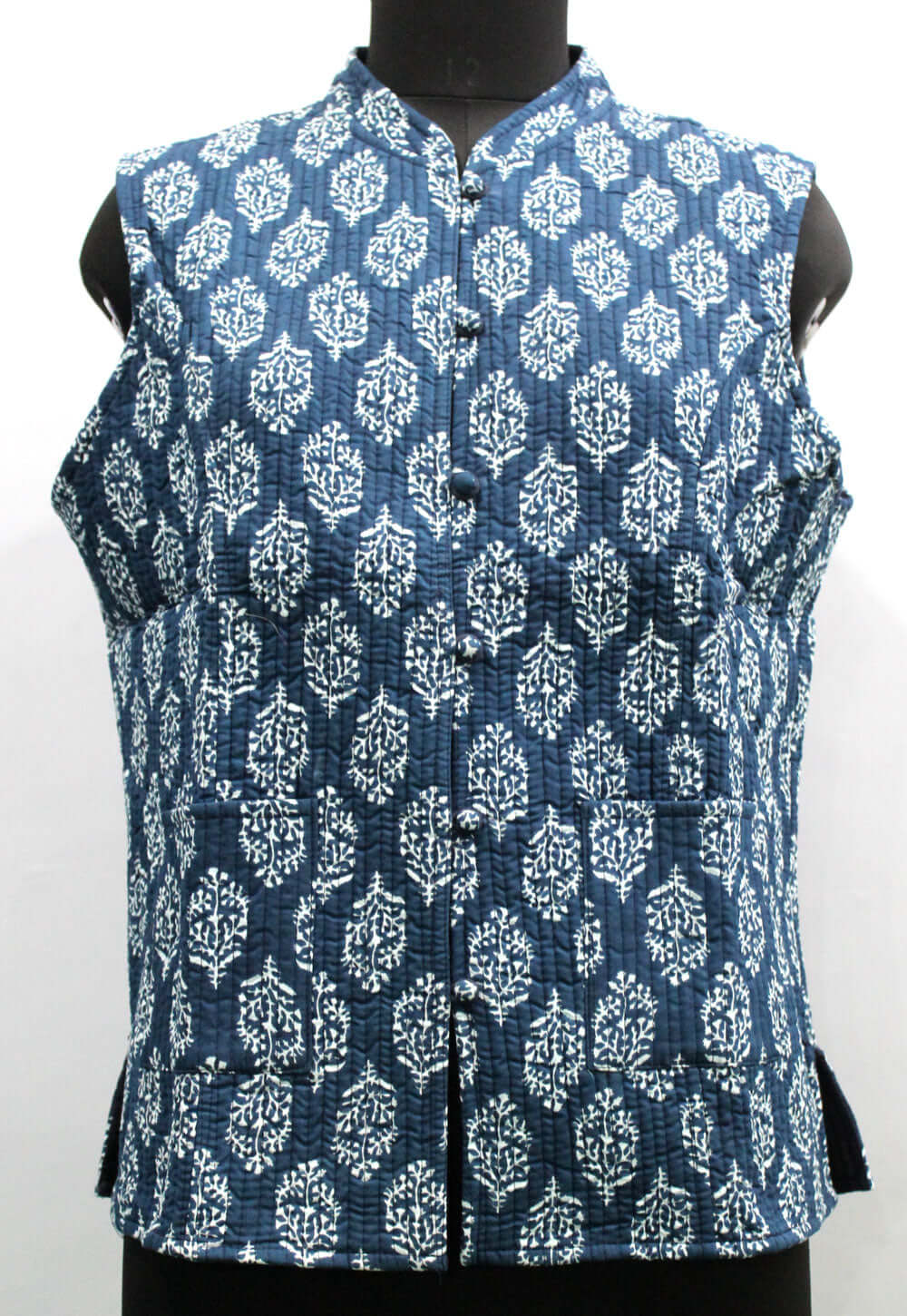 Women’s Blue Quilted Cotton Lightweight Jacket