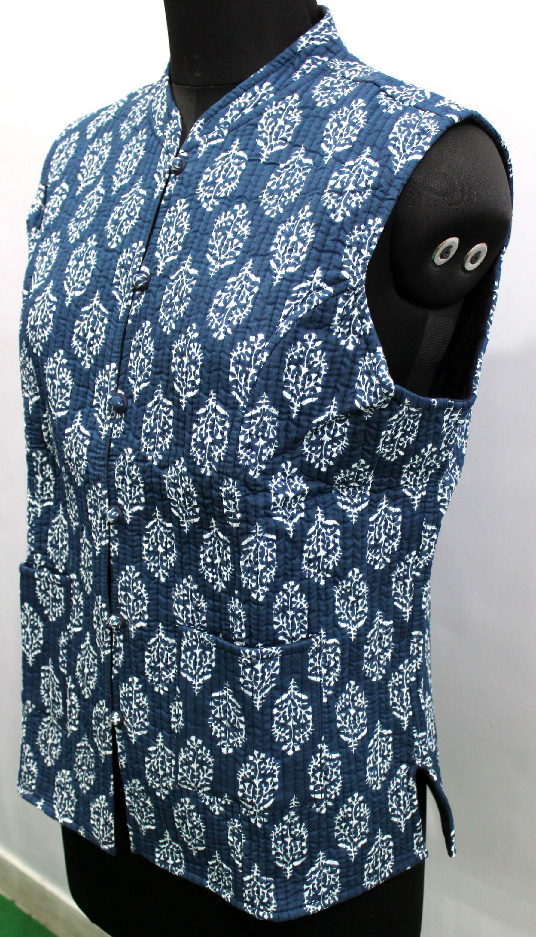 Women’s Blue Quilted Cotton Lightweight Jacket