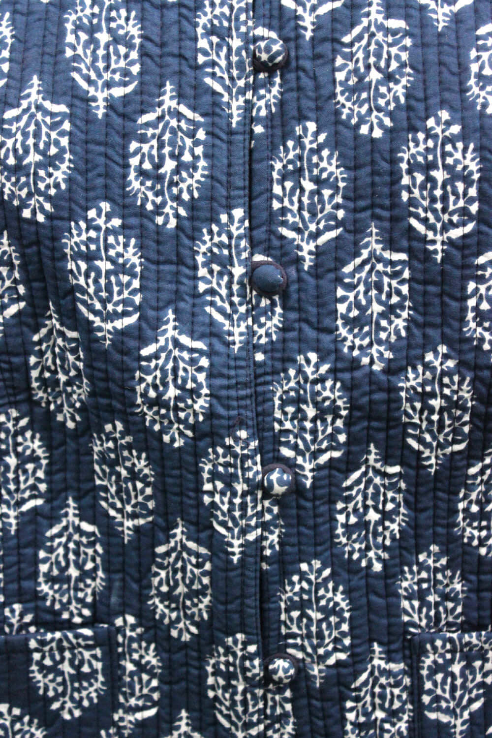 Women’s Blue Quilted Cotton Lightweight Jacket