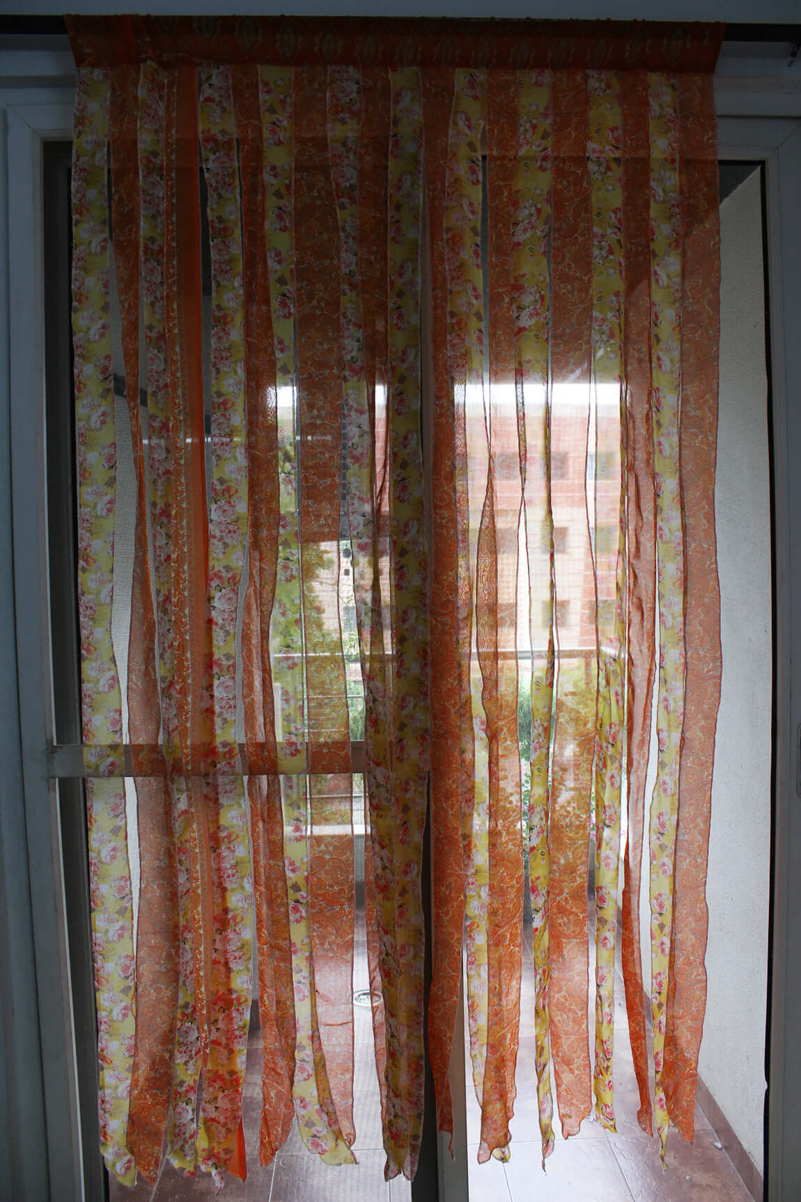 Bohemian Silk Sari Doorway Curtain - Hippy Decor