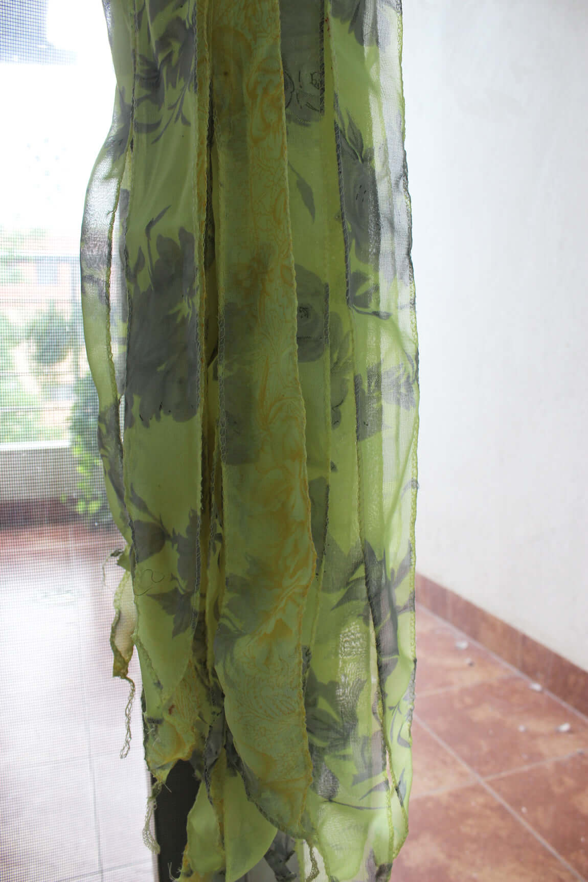 Bohemian Silk Sari Doorway Curtain - Hippy Decor