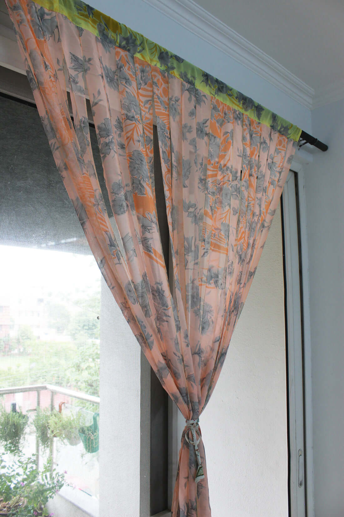 Bohemian Silk Sari Doorway Curtain - Hippy Decor