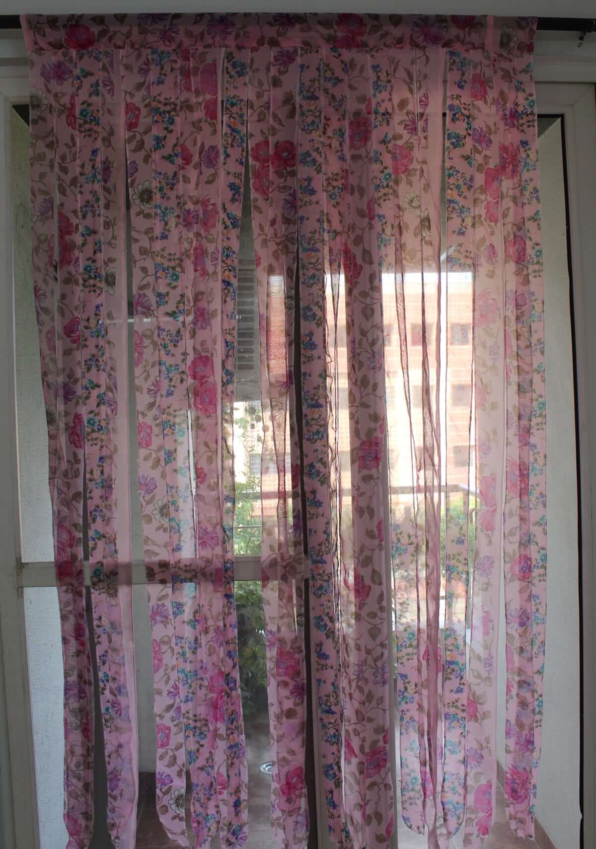 Bohemian Silk Sari Doorway Curtain - Hippy Decor
