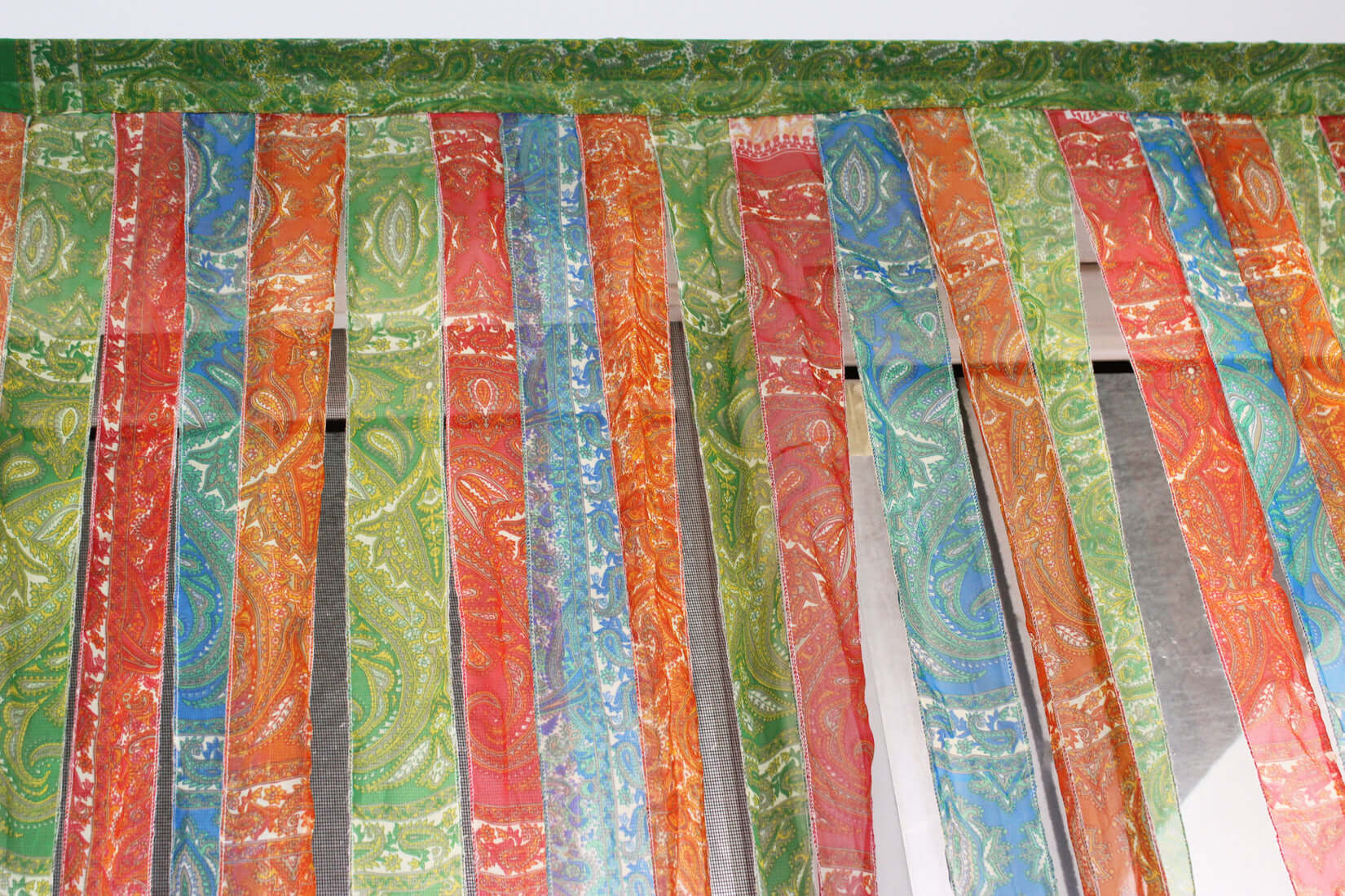 Bohemian Silk Sari Doorway Curtain - Hippy Decor