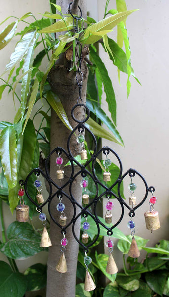 Recycled Iron Wind chime Garden Outdoor Patio Decoration Mobiles Suncatcher - Mangogiftsstore