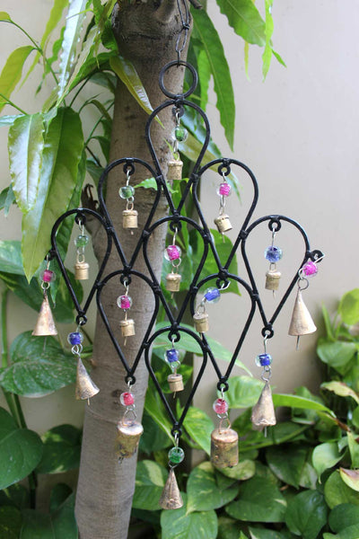 Recycled Iron Teardrop Wind chime bells Metal Wall Hanging Garden Outdoor Patio Decor Mobiles - Mangogiftsstore