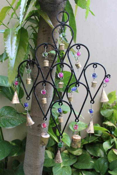 Recycled Iron Teardrop Wind chime bells Metal Wall Hanging Garden Outdoor Patio Decor Mobiles - Mangogiftsstore