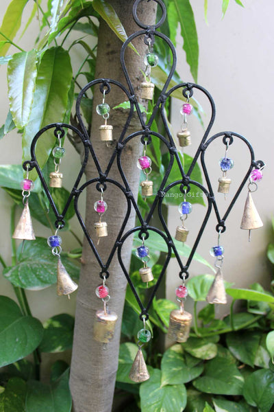 Recycled Iron Teardrop Wind chime bells Metal Wall Hanging Garden Outdoor Patio Decor Mobiles - Mangogiftsstore