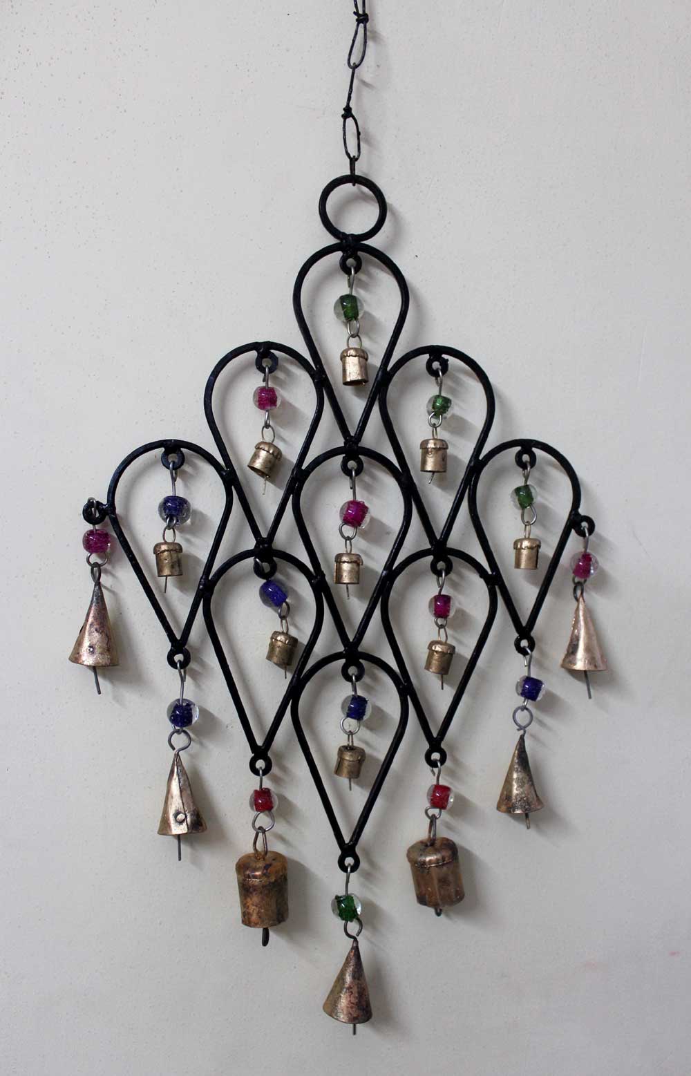Recycled Iron Teardrop Wind chime bells Metal Wall Hanging Garden Outdoor Patio Decor Mobiles - Mangogiftsstore