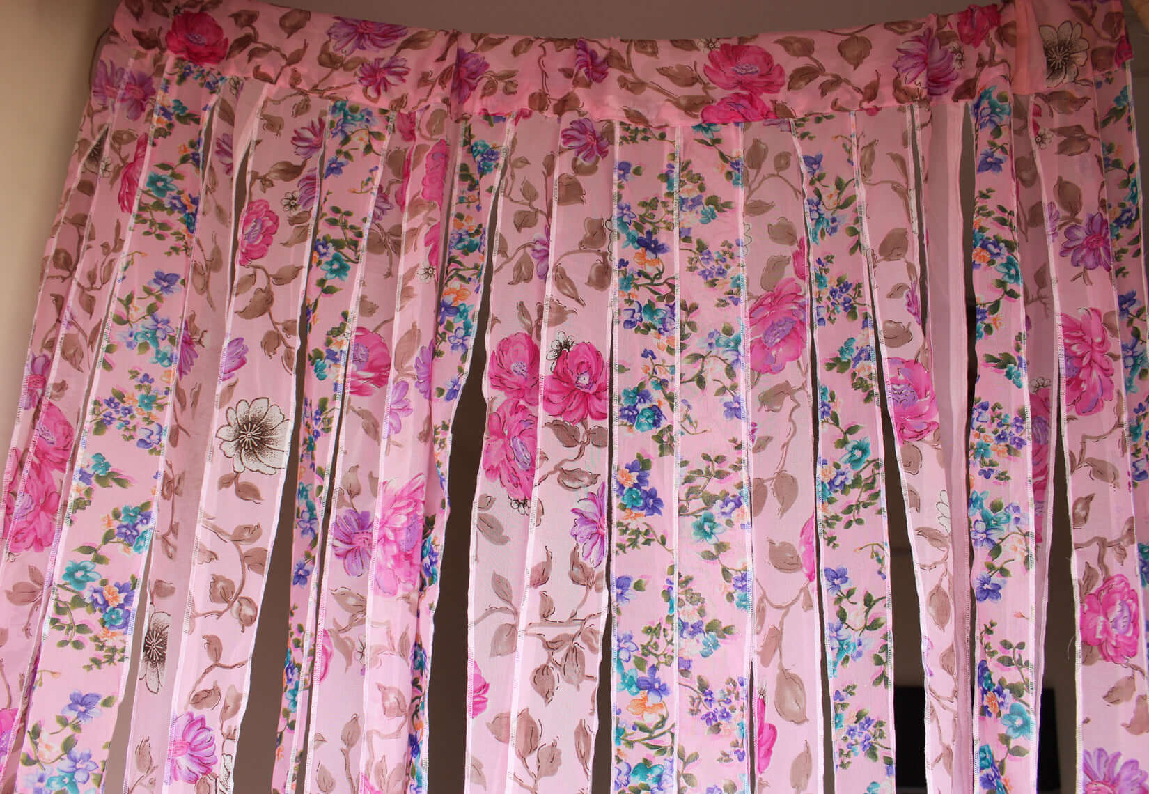 Bohemian Silk Sari Doorway Curtain - Hippy Decor