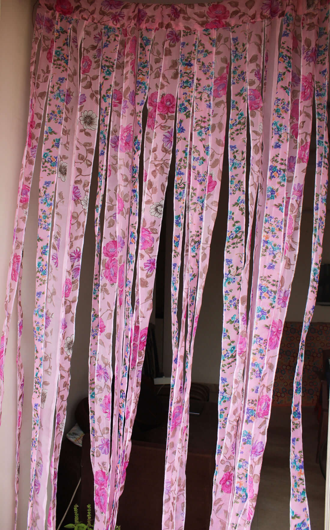 Bohemian Silk Sari Doorway Curtain - Hippy Decor