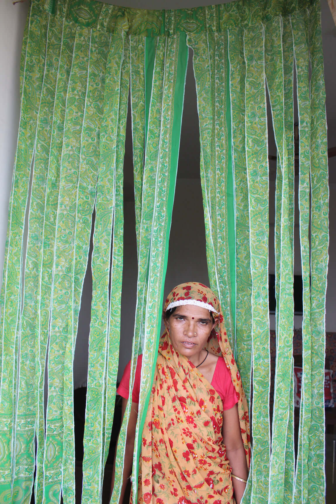 Bohemian Silk Sari Doorway Curtain - Hippy Decor