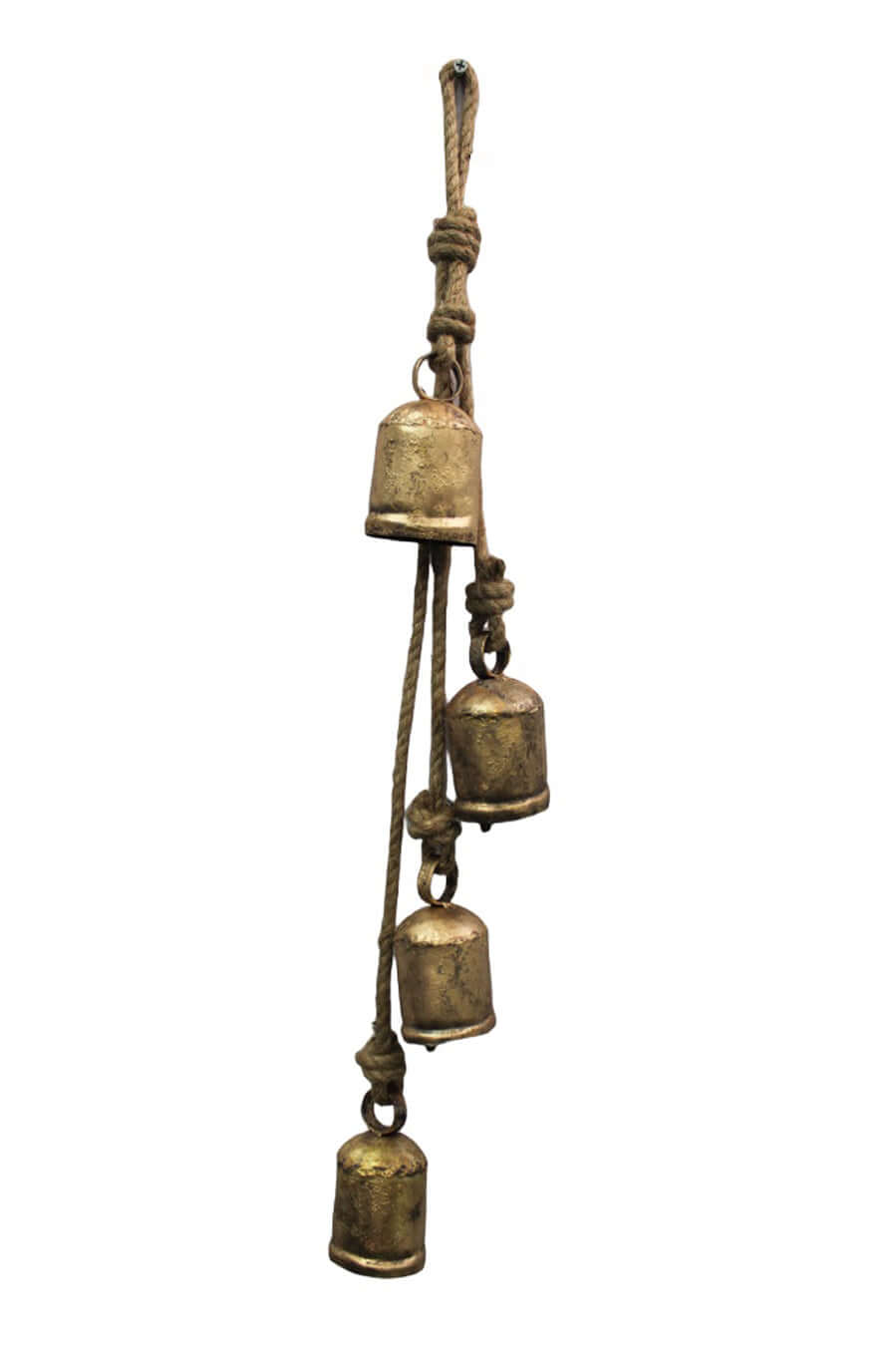 Antique Look Recycled Iron Cow Bells | Rustic Garden Chimes