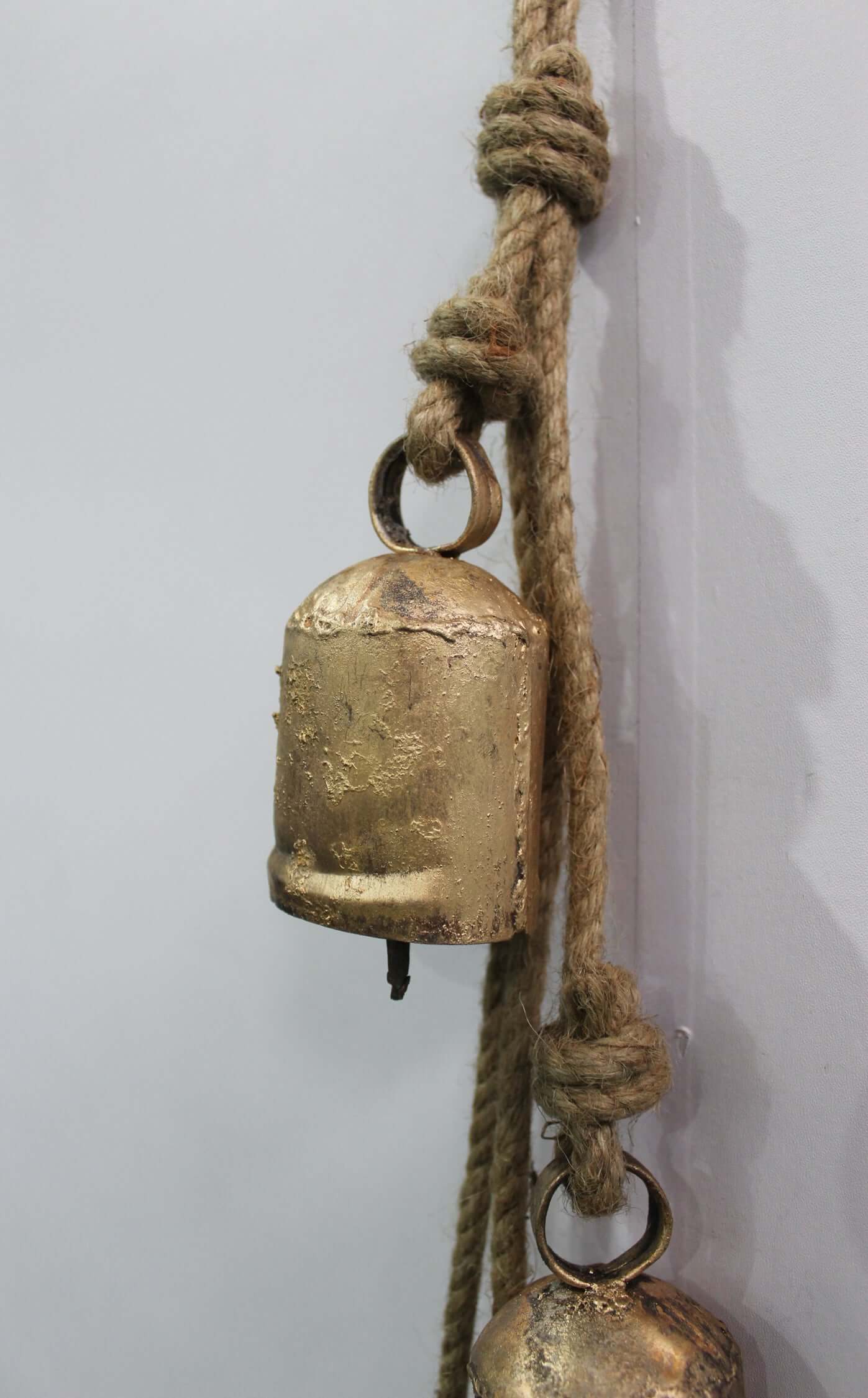 Antique Look Recycled Iron Cow Bells | Rustic Garden Chimes