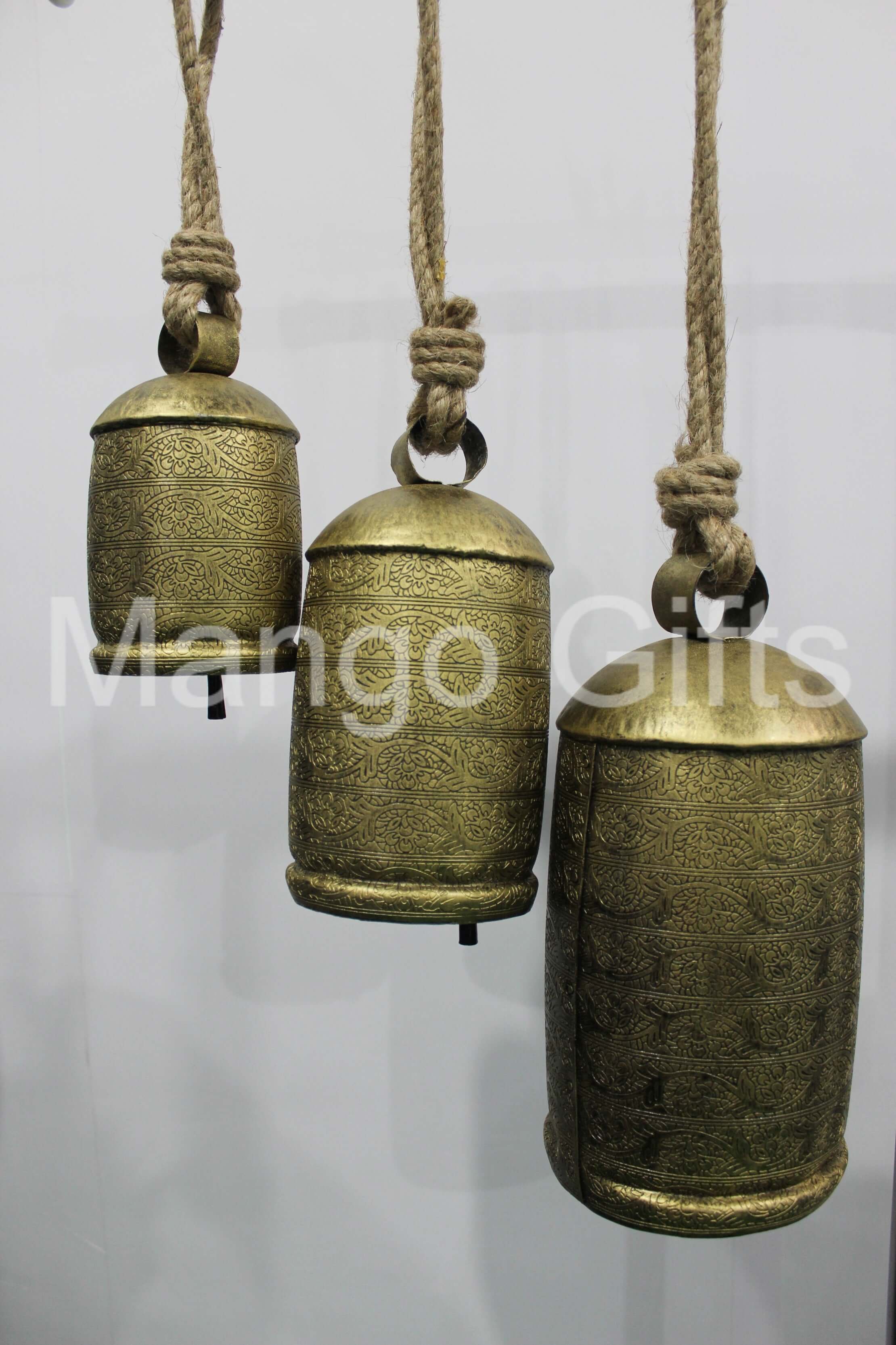 Vintage Harmony Cow Bells Set of 3 - Rustic Chimes