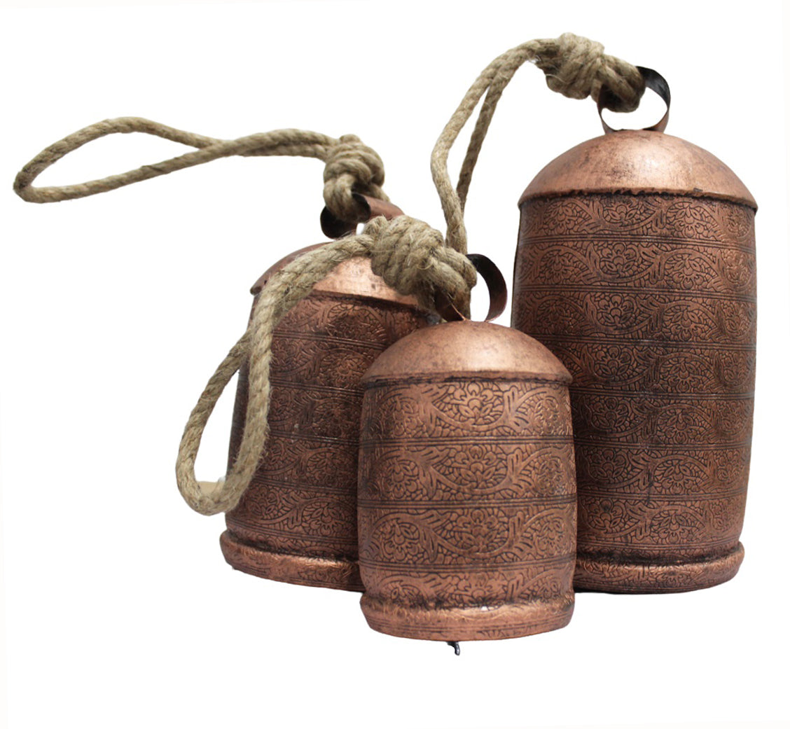 Cow bells ,  harmony bells , set of 3 harmony bells , rustic vintage home decor . 