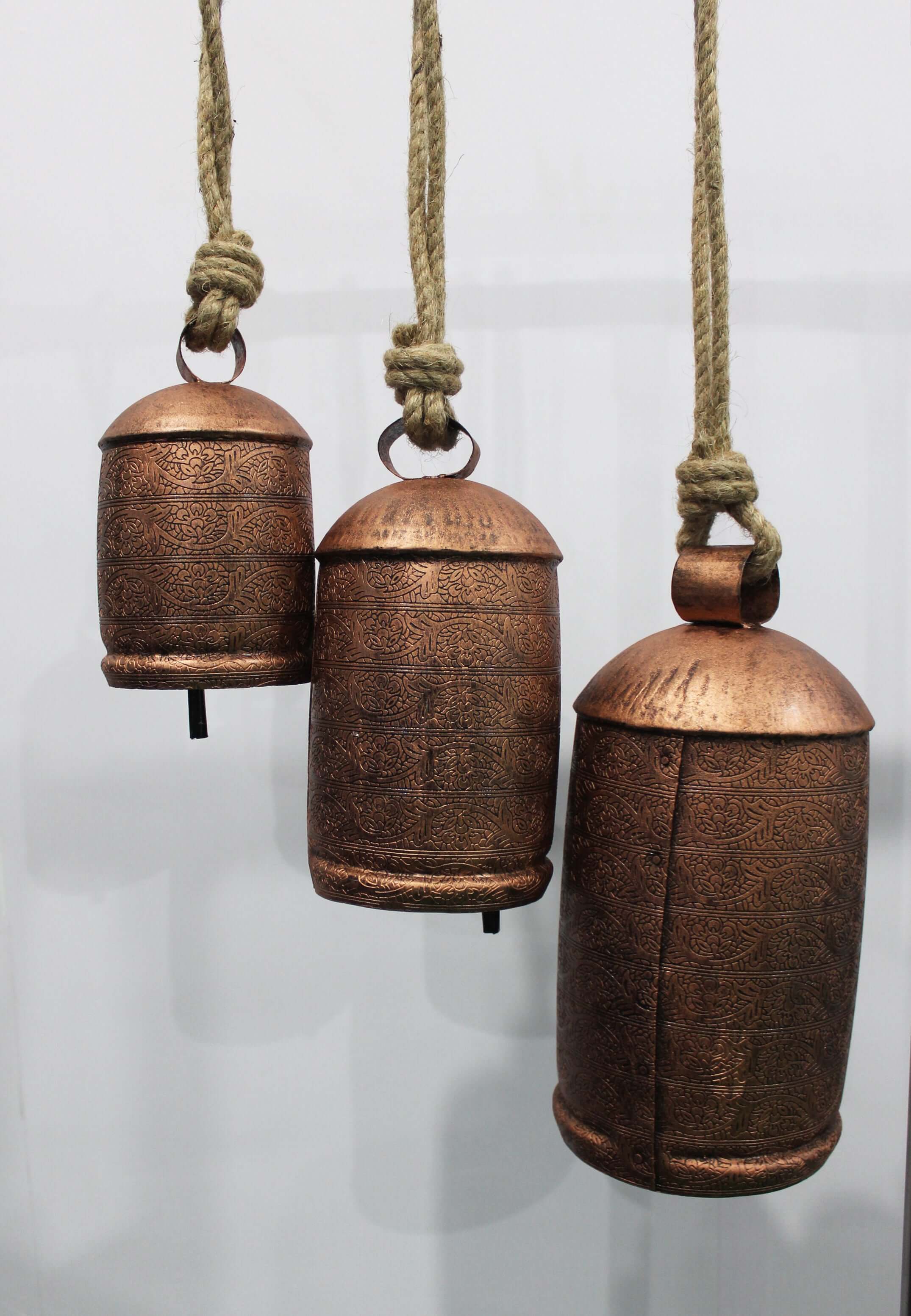 Vintage Harmony Cow Bells Set of 3 - Rustic Chimes