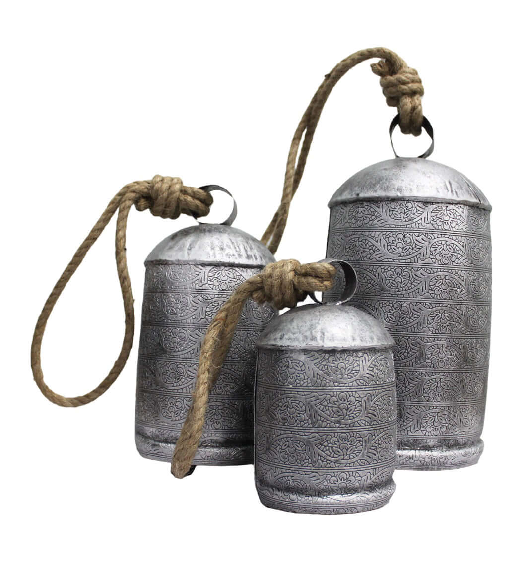 Vintage Harmony Cow Bells Set of 3 - Rustic Chimes