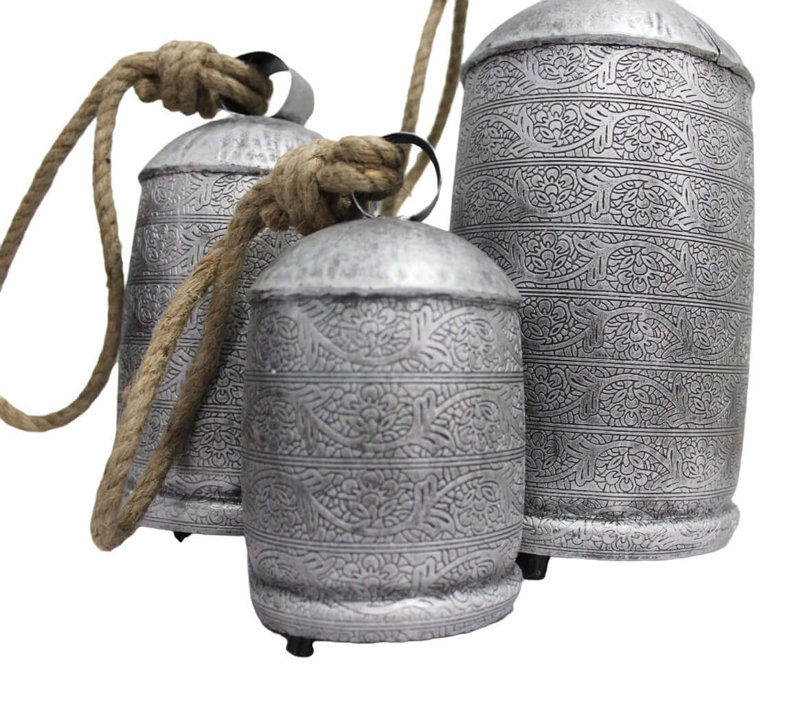Vintage Harmony Cow Bells Set of 3 - Rustic Chimes
