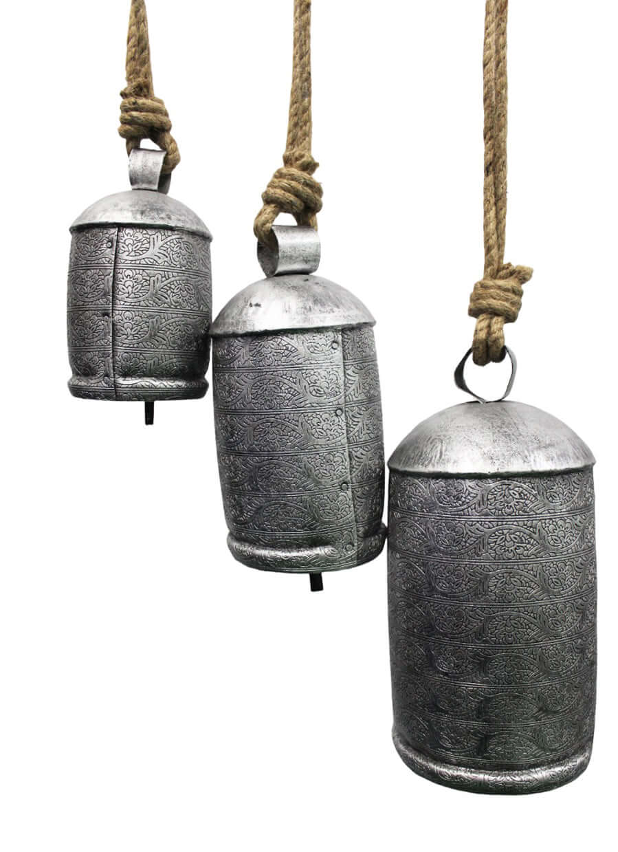 Vintage Harmony Cow Bells Set of 3 - Rustic Chimes