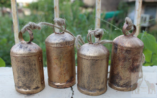 Vintage bells rustic chimes handmade indian crafts 