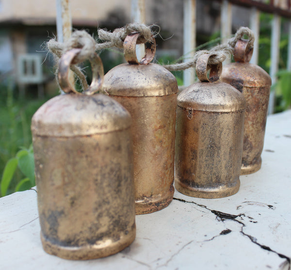 Indian cow bells gold rustic farmhouse decoration