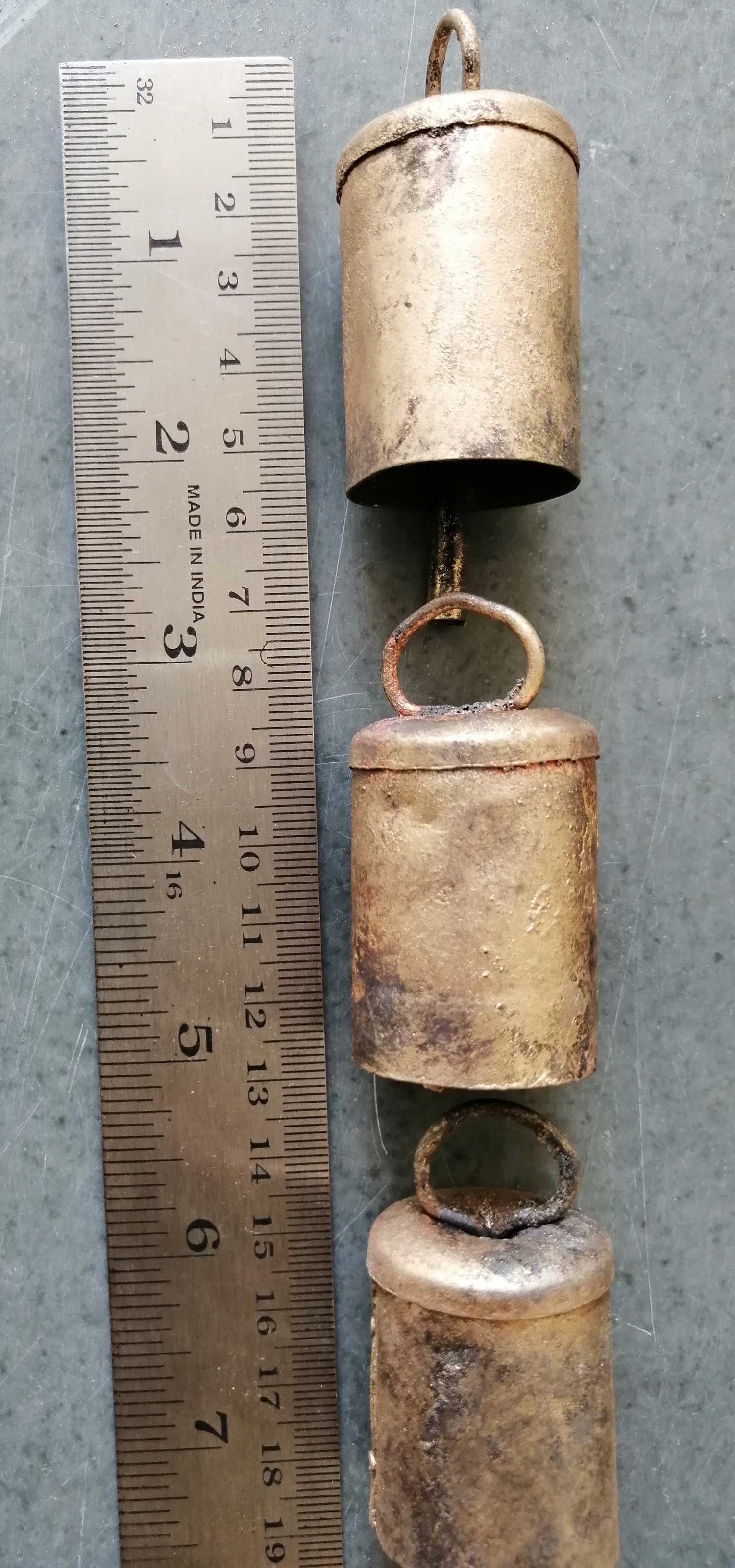 Vintage Cow Bells - Handmade Recycled Iron Tin | 2.5"