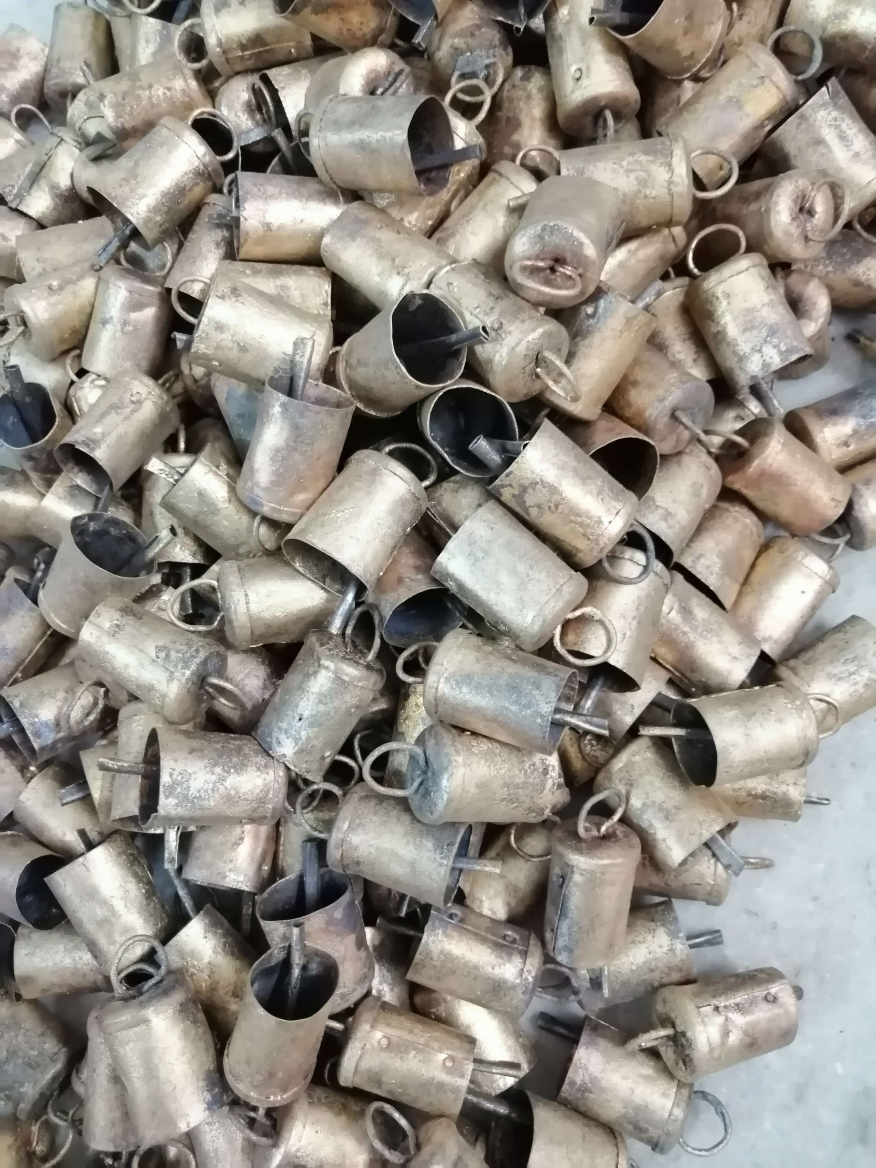 Vintage Cow Bells - Handmade Recycled Iron Tin | 2.5"