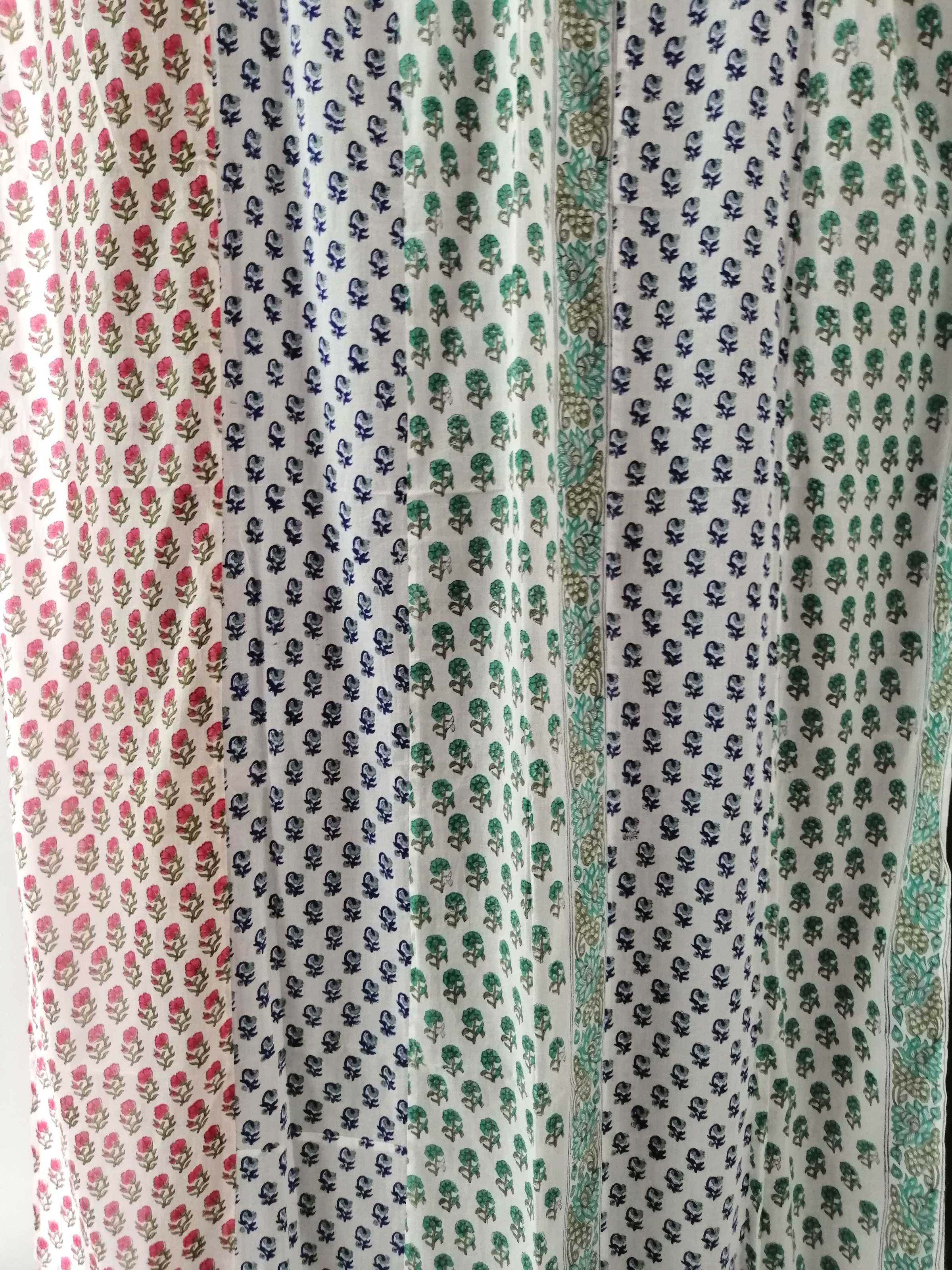 Wholesale Indian Hand Block print Patchwork Boho Curtain Window Panels 100%Cotton - Mangogiftsstore