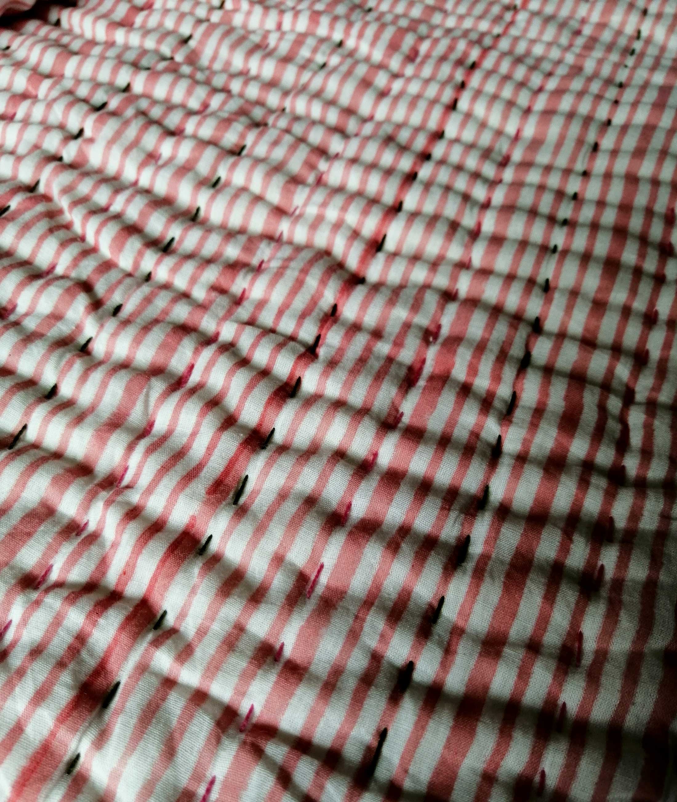 Hand Block Print 100%Cotton Reversible Quilt Lightweight , Soft , Cotton Filled Hand Quilted Quilts - Mangogiftsstore